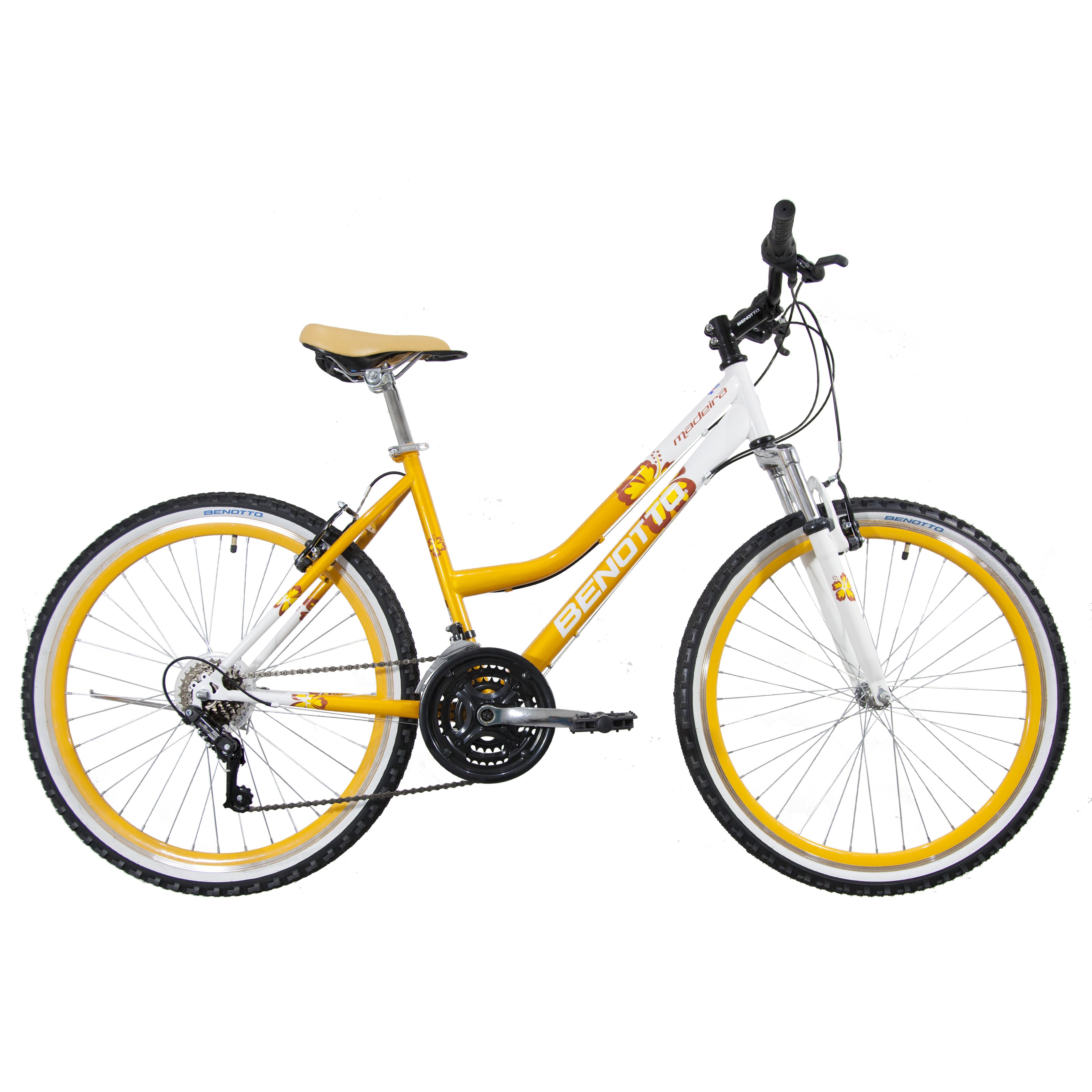 Bicicleta BENOTTO Montaña MADEIRA R26 21V. Mujer FS Frenos ”V” Acero Naranja